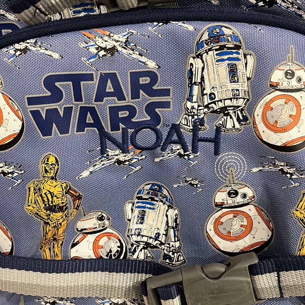 Pottery Barn Star Wars Droids Kids Backpack Blue Collaboration - Picture 2 of 12